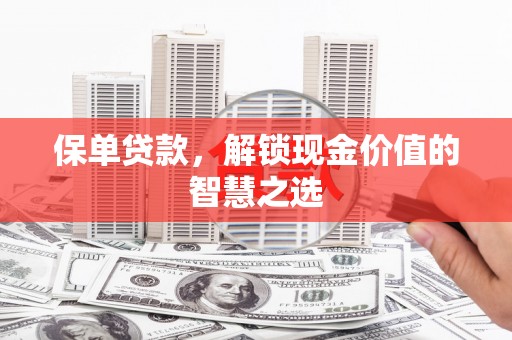 玉屏保单贷款，解锁现金价值的智慧之选