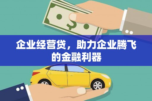 玉屏企业经营贷，助力企业腾飞的金融利器