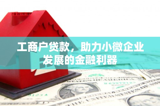 玉屏工商户贷款，助力小微企业发展的金融利器