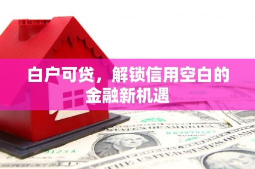 玉屏白户可贷，解锁信用空白的金融新机遇