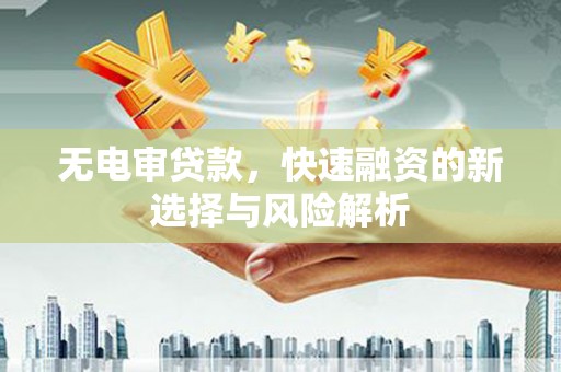 玉屏无电审贷款，快速融资的新选择与风险解析