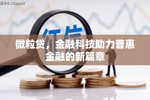 玉屏微粒贷，金融科技助力普惠金融的新篇章