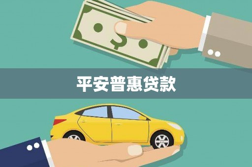 玉屏平安普惠贷款