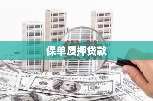 玉屏保单质押贷款